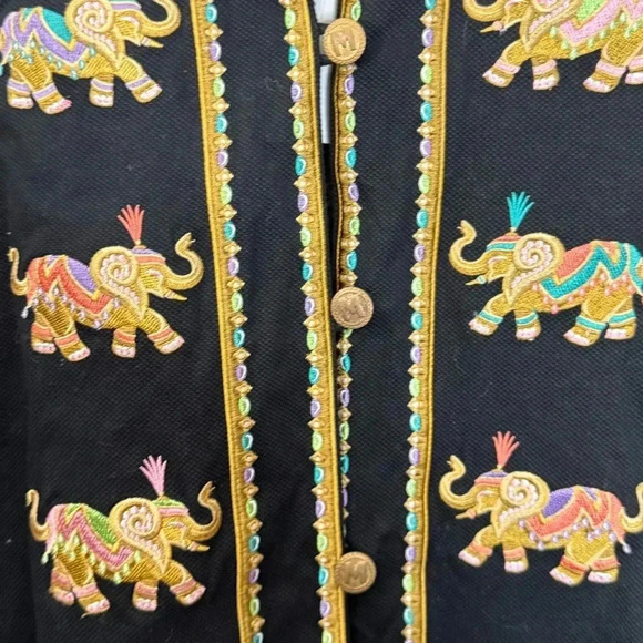 Bob Mackie Wearable Art Black Elephant Jacket Size XL Women's NWT Maximalist - Picture 7 of 11